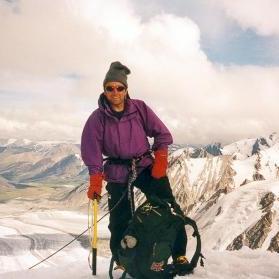 me top of mountain in Mongolia