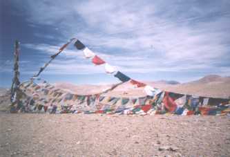 Prayer Flags on the Tibet Plateau